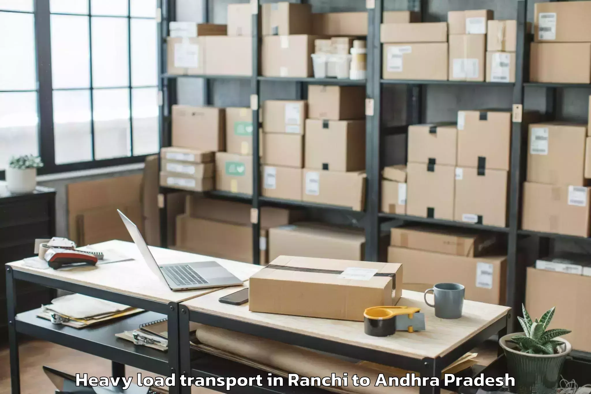 Easy Ranchi to Kurnool Airport Kjb Heavy Load Transport Booking